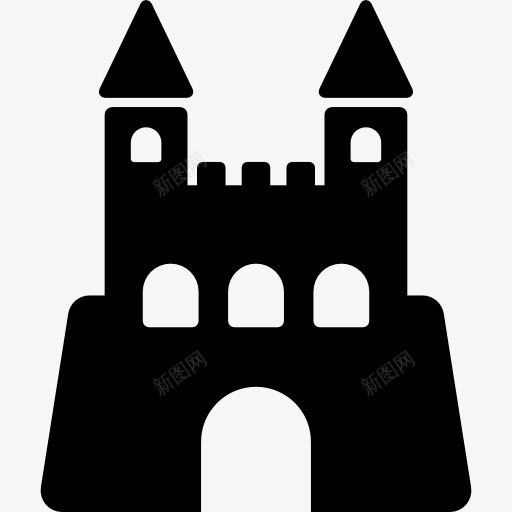 城堡图标png_新图网 https://ixintu.com 中世纪的女王 国王 城堡 建筑 童话王国