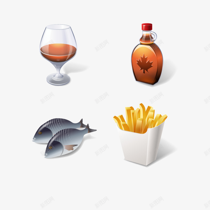酒水红酒杯食物png免抠素材_新图网 https://ixintu.com 红酒 酒水 食物 鱼