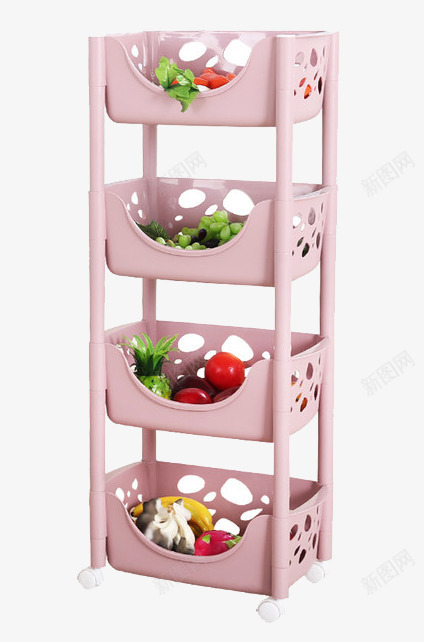 橡皮粉色置物筐png免抠素材_新图网 https://ixintu.com 便捷收纳架 厨房置物架 墙角收纳架 多层置物架 蔬果收纳篮 镂空收纳篮