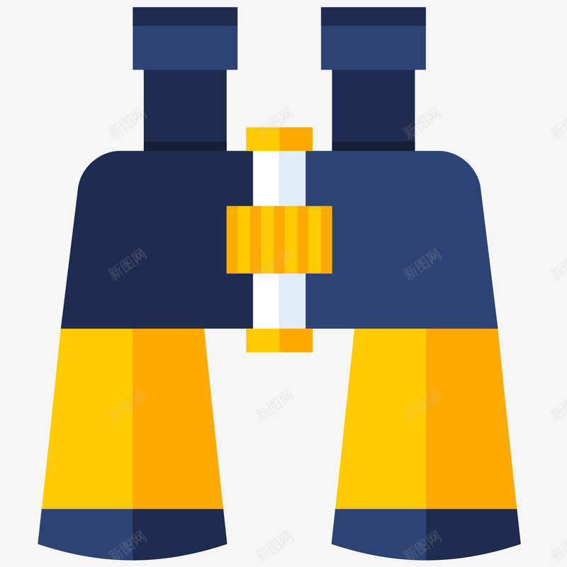 蓝黄色望远镜插画矢量图ai免抠素材_新图网 https://ixintu.com 免抠PNG 安全 救护服务 救援 望远镜 矢量图 蓝黄 蓝黄色望远镜矢量插画