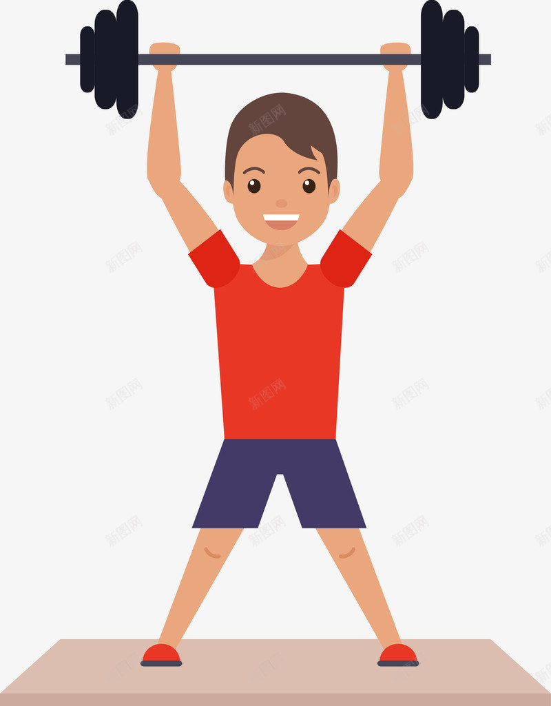 举重男孩png免抠素材_新图网 https://ixintu.com 举重 健身 比赛 男孩