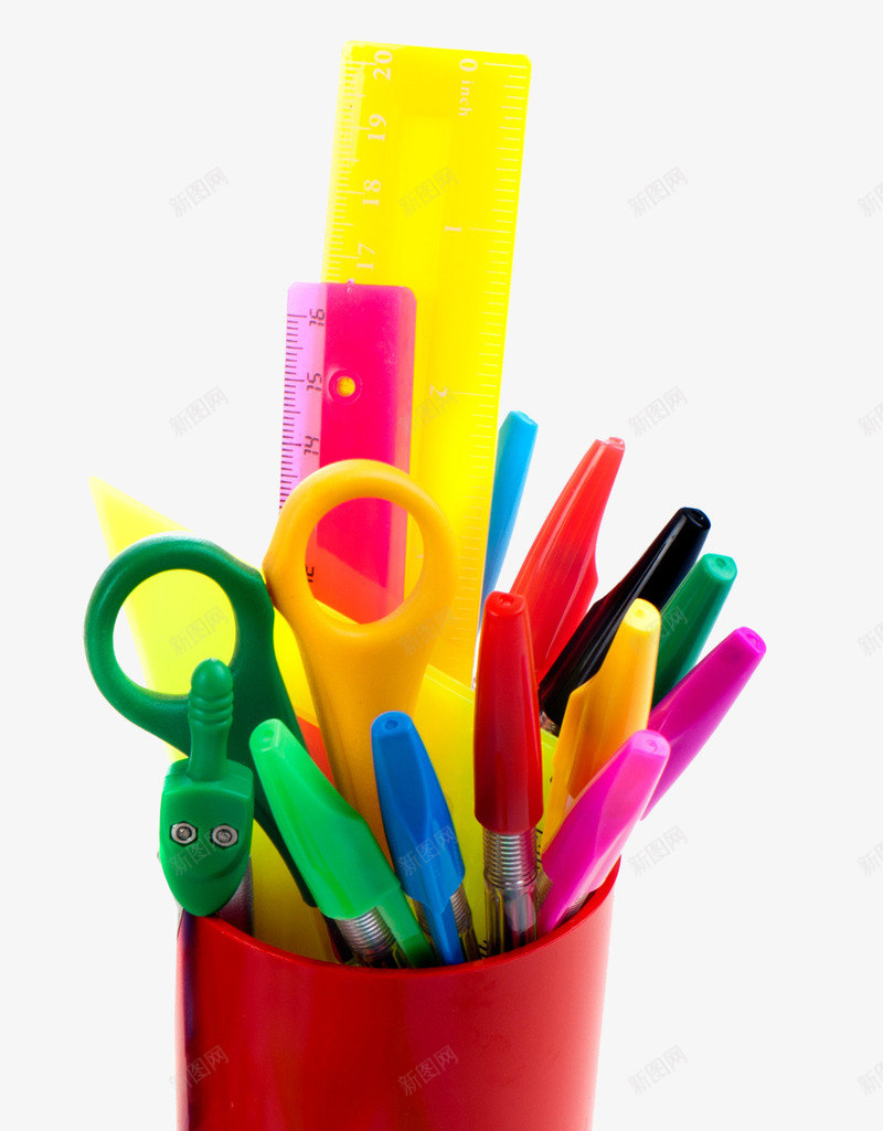 文具用品图标png_新图网 https://ixintu.com 五颜六色 产品实物 学习用品 尺 笔