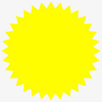 黄色太阳形状贴纸卡通效果png免抠素材_新图网 https://ixintu.com 太阳 形状 效果 纸卡 黄色