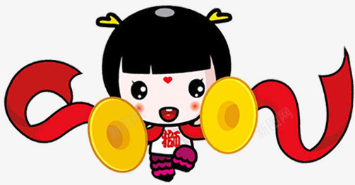 新年可爱娃娃卡通png免抠素材_新图网 https://ixintu.com 卡通 可爱 娃娃 新年 设计