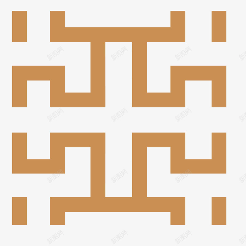 黄色门窗雕花矢量图ai免抠素材_新图网 https://ixintu.com 中国风 屏风 花纹 镂空 门窗 雕刻 矢量图