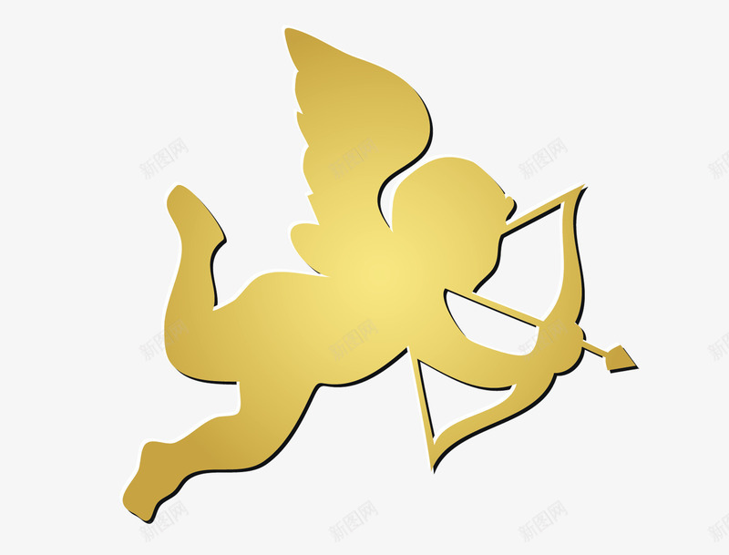 金色射箭的天使png免抠素材_新图网 https://ixintu.com png 天使 射箭 素材 金色