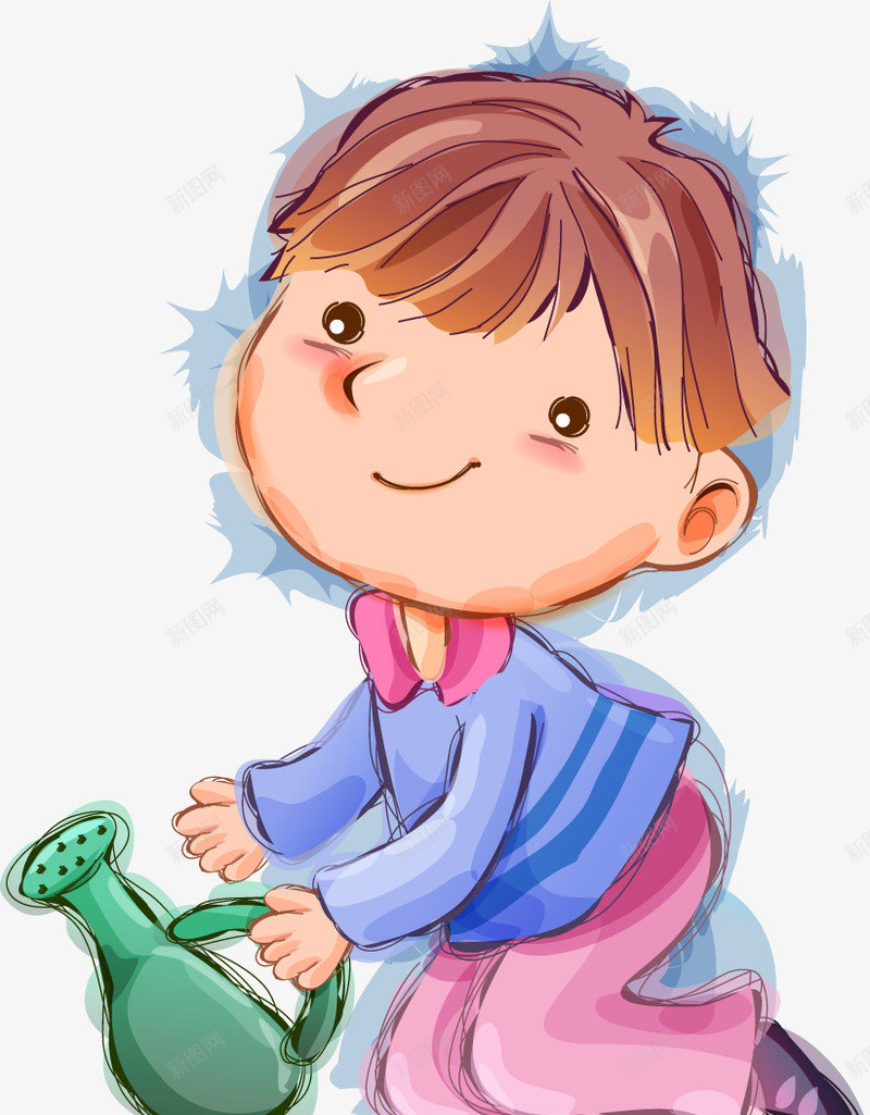 手绘卡通可爱娃娃png免抠素材_新图网 https://ixintu.com 卡通 可爱 娃娃