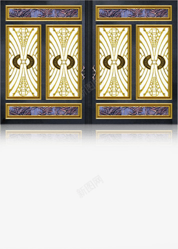 古风大门古典png免抠素材_新图网 https://ixintu.com 古典 古风 精美 豪华 铝制大门 镂空 门框 高贵
