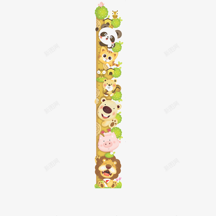 量身高儿童贴纸png免抠素材_新图网 https://ixintu.com 儿童 动物 童趣 贴纸 量身高