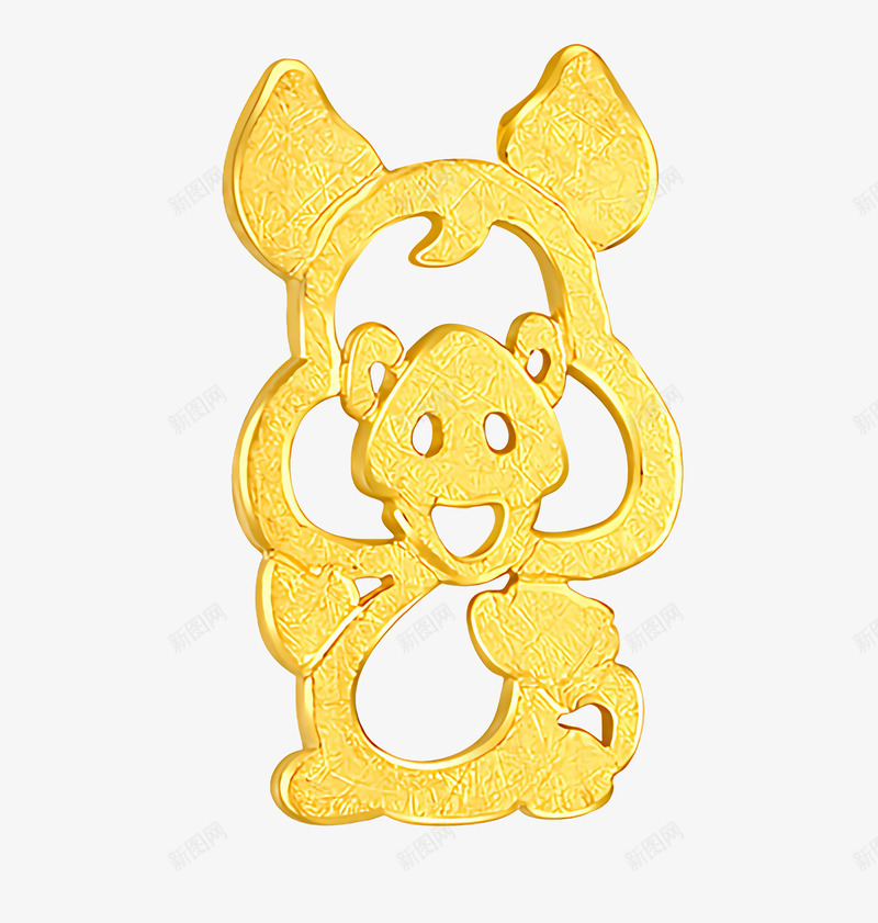 镂空金猪创意装饰元素png免抠素材_新图网 https://ixintu.com 创意装饰设计 金子 金猪 金猪装饰实物 金色 镂空 镂空头像
