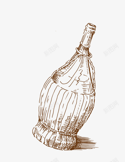 藏酒png免抠素材_新图网 https://ixintu.com 白酒 线稿 酿造
