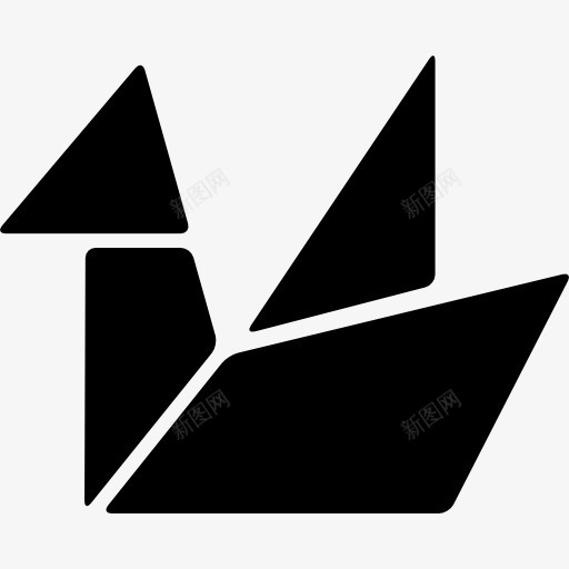 纸鹤图标png_新图网 https://ixintu.com 折纸 艺术 鸟 鸭 鹤