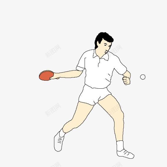 乒乓球男运动员png免抠素材_新图网 https://ixintu.com 体育 兵乓球 男子 运动员