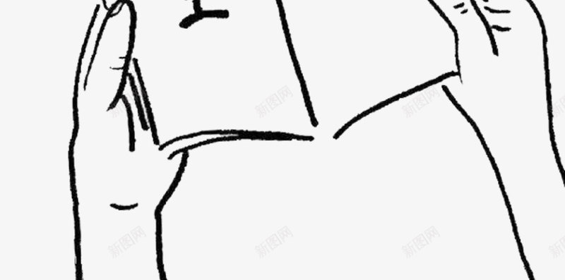 手绘的书png免抠素材_新图网 https://ixintu.com 书 手绘 线稿 黑色