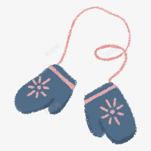 灰色创意手套元素png免抠素材_新图网 https://ixintu.com 创意 卡通插画 手套 灰色 线稿 绳子 节日 装饰