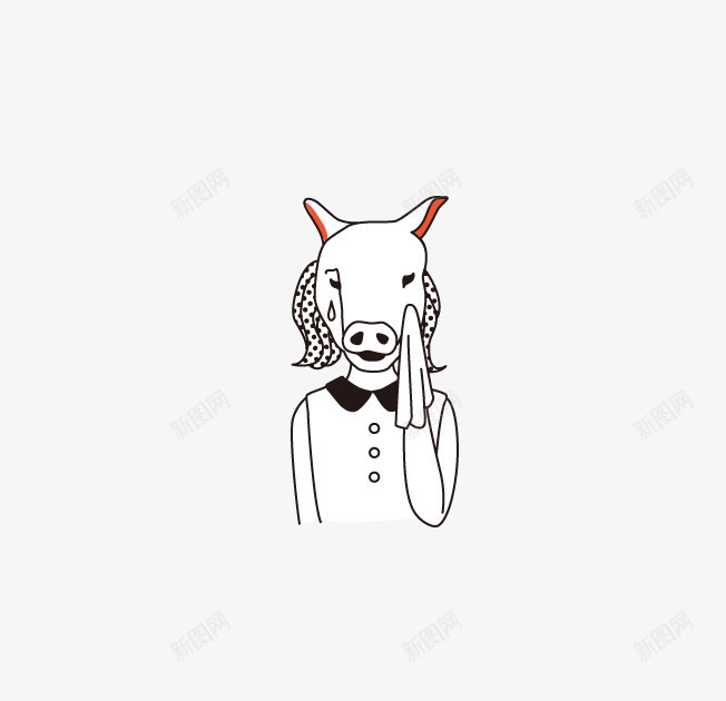 趣味时尚线描动物png免抠素材_新图网 https://ixintu.com 手帐贴纸 手绘线稿动物 手账贴图 时尚 时尚元素 网页 趣味贴纸