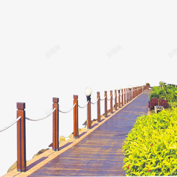 木头桥png免抠素材_新图网 https://ixintu.com 木头桥 植物 道路