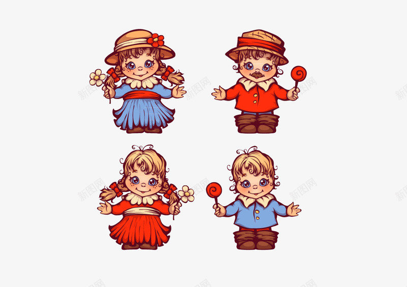 玩具娃娃png免抠素材_新图网 https://ixintu.com 卡通 可爱 娃娃 玩具 素材