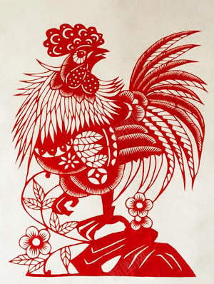 红色十二生肖鸡png免抠素材_新图网 https://ixintu.com 2017 公鸡 剪纸 剪贴画 窗贴 红色