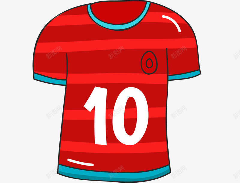 卡通手绘10号球服案矢量图图标ai_新图网 https://ixintu.com 10号球服 10号球服图标设计 世界杯 卡通10号球服图标UI设计 图标 足球 足球服 足球比赛 矢量图