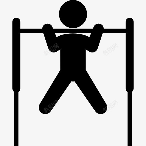 高低杠图标png_新图网 https://ixintu.com 体操 体操运动员 体育 健身房 运动