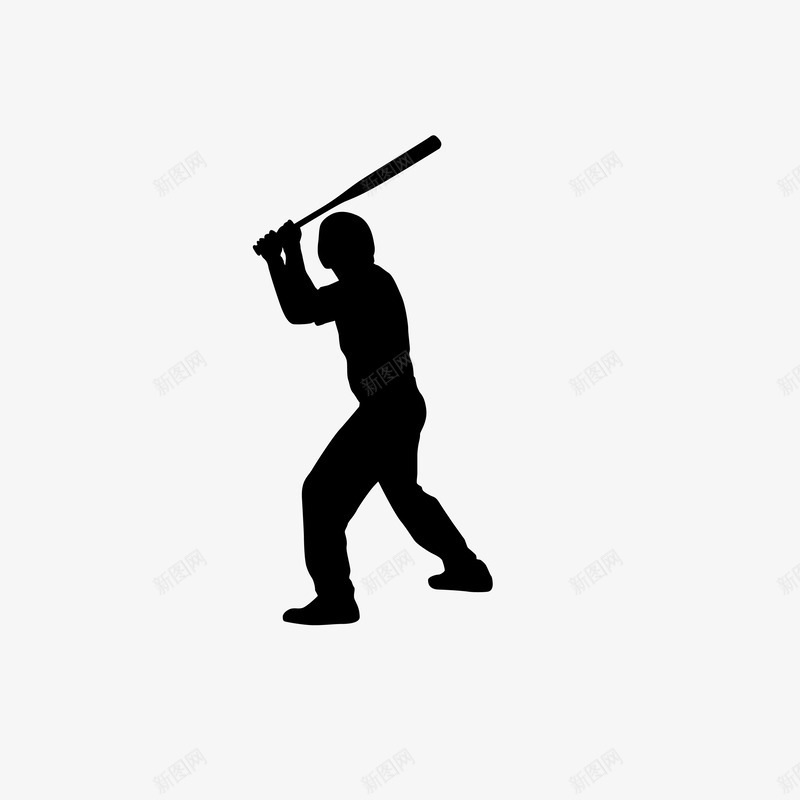 棒球人物剪影png免抠素材_新图网 https://ixintu.com 人物剪影 体育 体育运动 健身 剪影 棒球