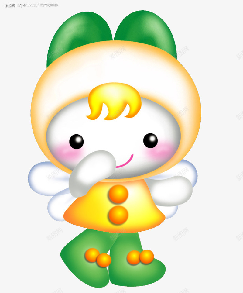 穿黄衣服的可爱娃娃png免抠素材_新图网 https://ixintu.com 偷笑 可爱 娃娃 手绘 黄衣服