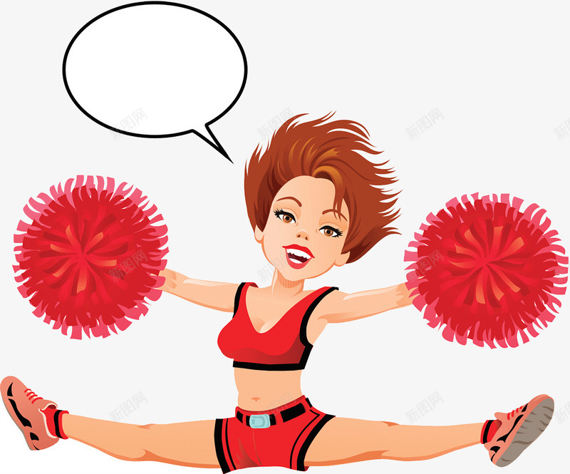 热辣的足球宝贝png免抠素材_新图网 https://ixintu.com 啦啦操 比赛 足球宝贝 跳舞