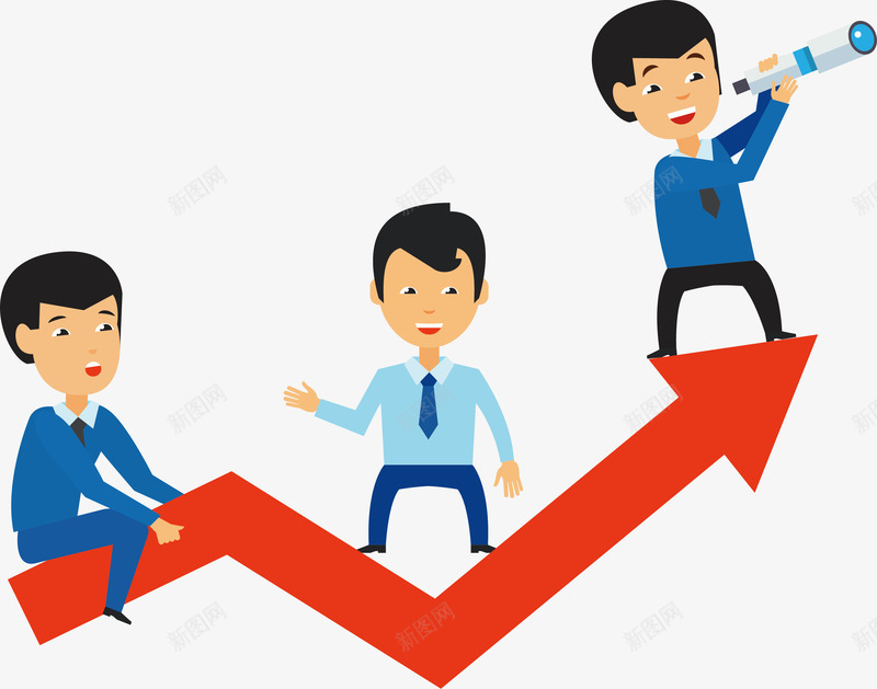 年终业绩总结汇报png免抠素材_新图网 https://ixintu.com 上升箭头 业绩上升 年终总结 年终报告 总结报告 矢量png