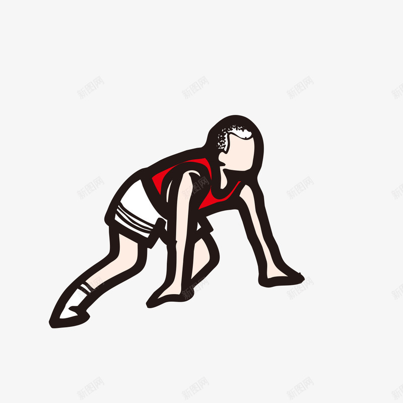 起跑前的运动员png免抠素材_新图网 https://ixintu.com 人物 比赛 起跑 运动 运动员