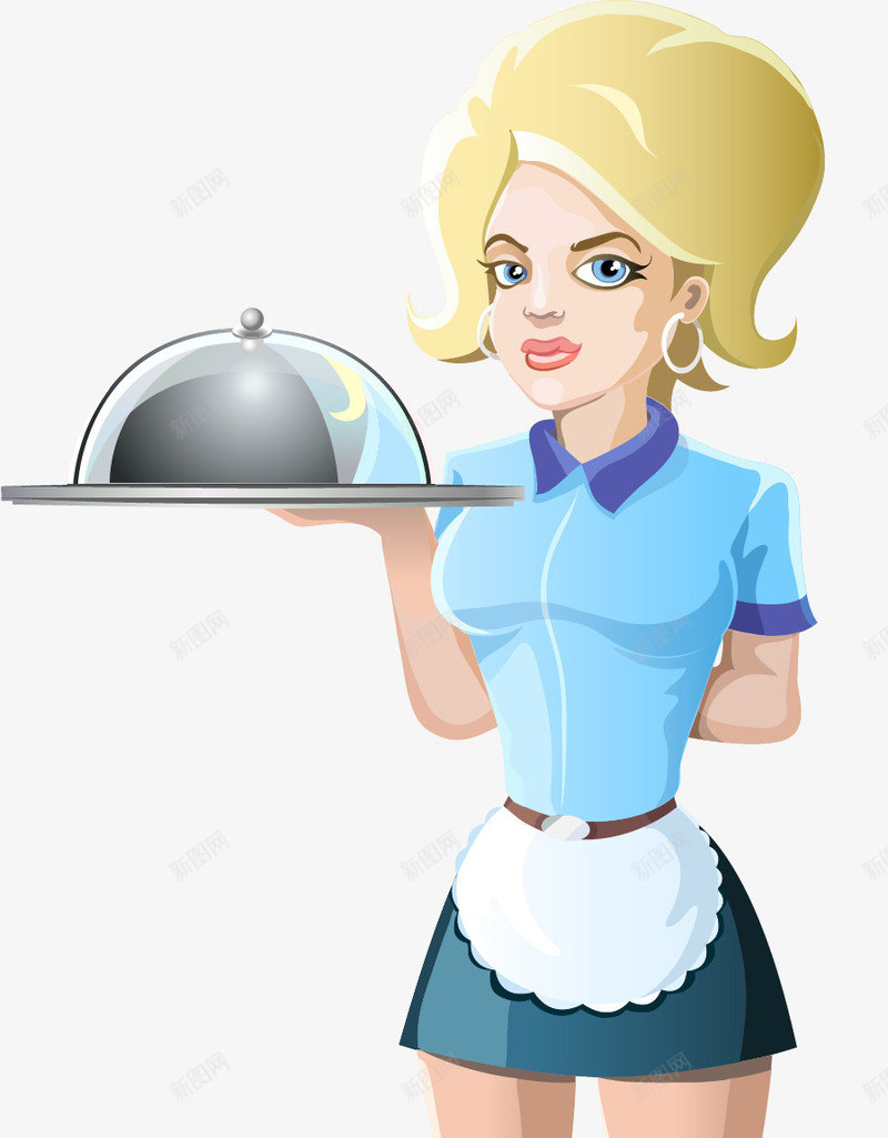 卡通女服务员png免抠素材_新图网 https://ixintu.com 卡通 女服务员 服务员