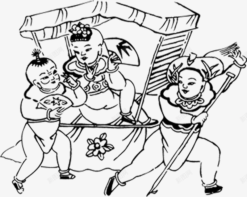 创意简笔画风格小娃娃png免抠素材_新图网 https://ixintu.com 创意 娃娃 简笔 风格