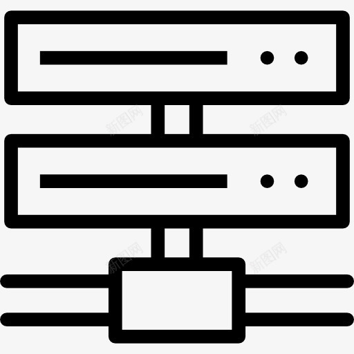 服务器图标png_新图网 https://ixintu.com 多媒体 存储 托管 技术 数据库 文件 服务器 电子 网络