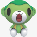 绿色卡通布娃娃熊png免抠素材_新图网 https://ixintu.com 卡通 可爱 布娃娃 熊 绿色