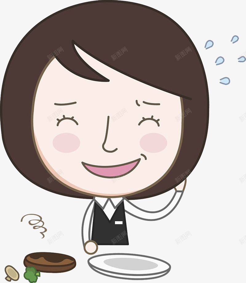 害羞的服务生png免抠素材_新图网 https://ixintu.com 不好意思地 含羞 害羞 害臊 服务生 羞涩 羞羞 腼腆 难为情