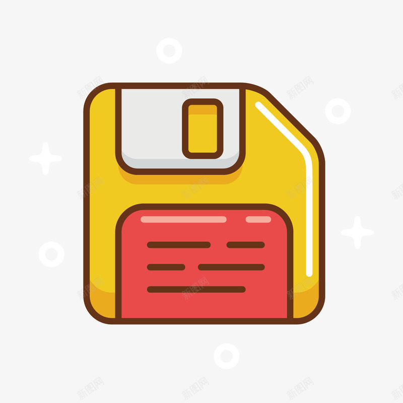 黄色保存矢量图ai免抠素材_新图网 https://ixintu.com 保存 光泽 圆角 手绘 文件 线稿 黄色 矢量图