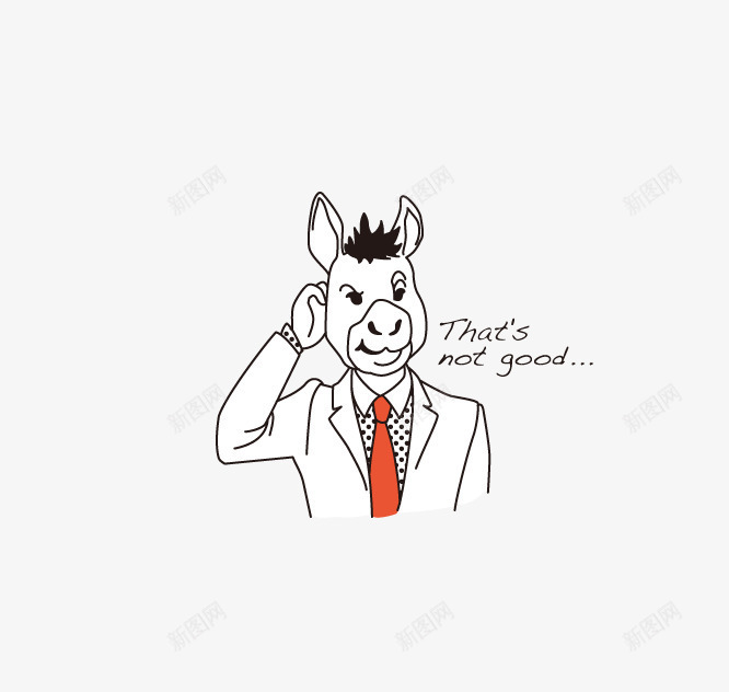 趣味时尚线描动物png免抠素材_新图网 https://ixintu.com 手帐贴纸 手绘线稿动物 手账贴图 时尚元素 网页素材 趣味贴纸