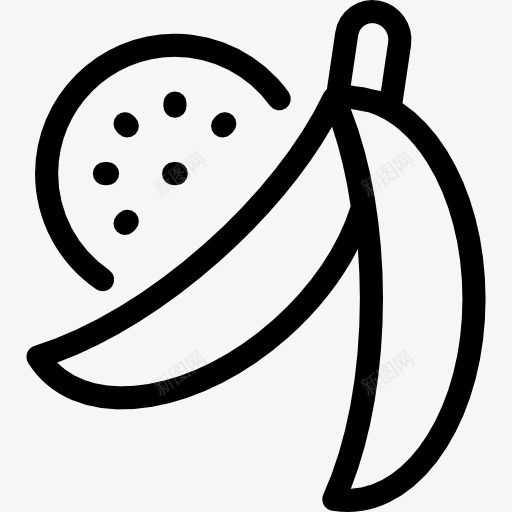 两个水果图标png_新图网 https://ixintu.com 健康食品 有机 柑橘类水果 橘子 维生素 食品 香蕉