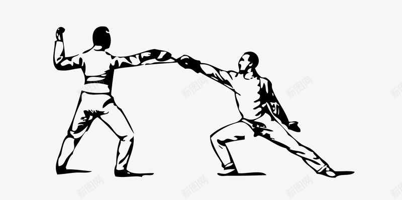 击剑比赛对决png免抠素材_新图网 https://ixintu.com 击剑 对决 对战 比赛 竞技 运动