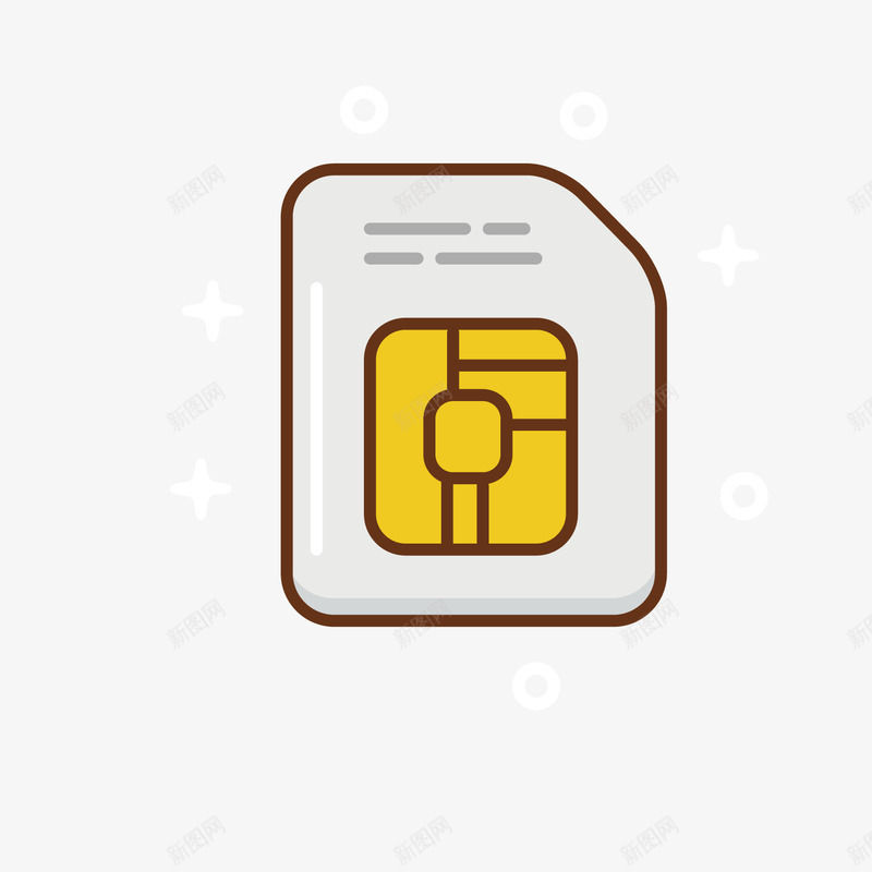 灰色手机卡图标png_新图网 https://ixintu.com 信号 手机 灰色 科技 线稿 质感 金属