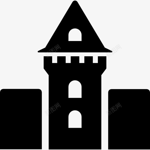 城堡图标png_新图网 https://ixintu.com 中世纪的女王 国王 城堡 建筑 童话王国