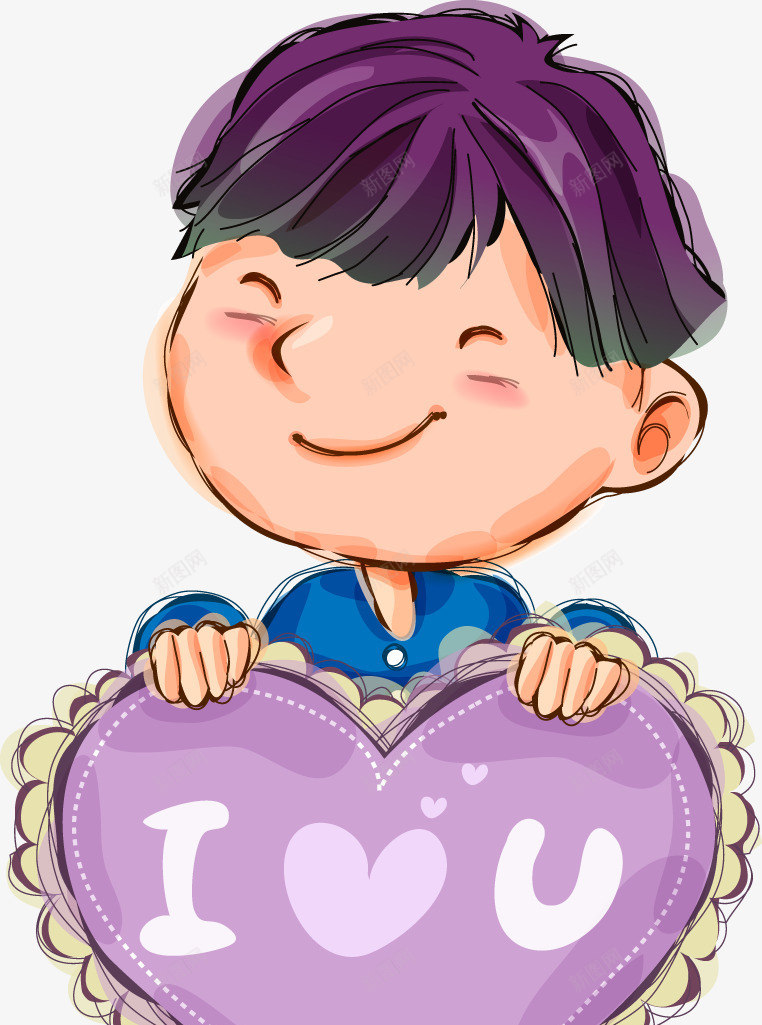 可爱微笑男生娃娃png免抠素材_新图网 https://ixintu.com 可爱 娃娃 微笑 男生