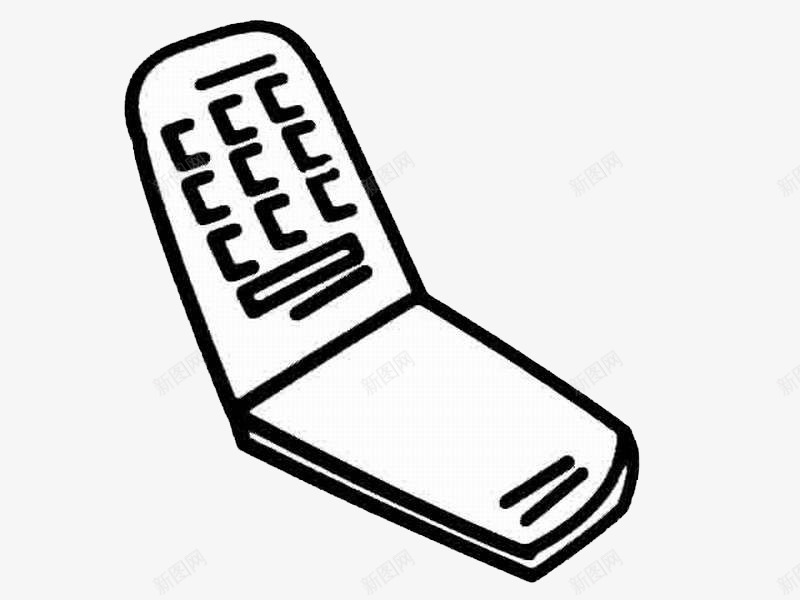 翻盖手机线稿图标png_新图网 https://ixintu.com 手机 手机线稿 线稿 翻盖