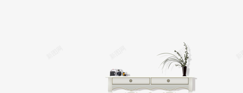 桌子png免抠素材_新图网 https://ixintu.com banner 桌子 白色 花瓶