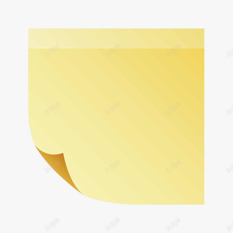手绘便利贴png免抠素材_新图网 https://ixintu.com 便利纸 便利贴 手绘 文具 黄色