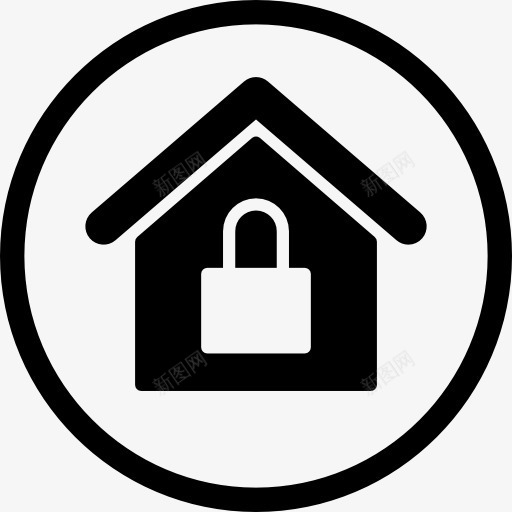 家庭安全图标png_新图网 https://ixintu.com 地图和国旗 安全 安全挂锁 安全系统 家庭 房子