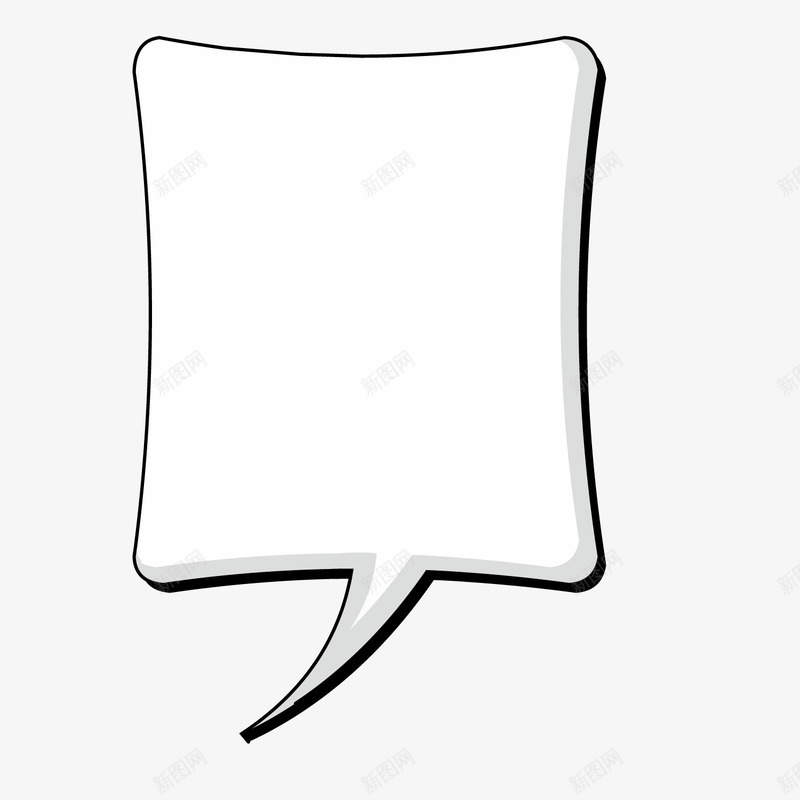 白色对话框png免抠素材_新图网 https://ixintu.com 对话框 白色 素材 线稿
