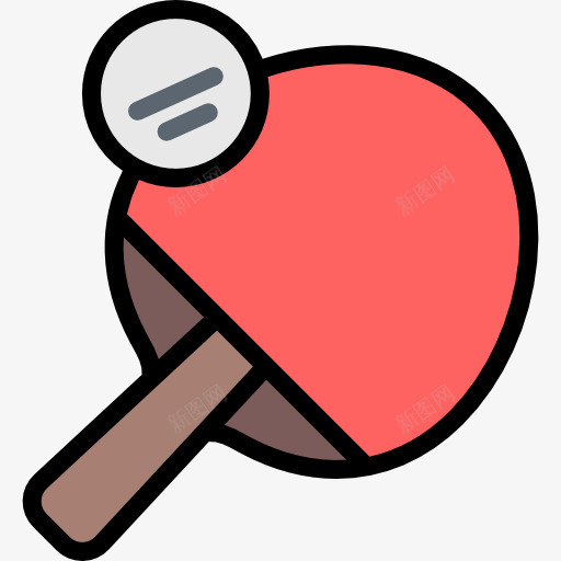 Pingpong图标png_新图网 https://ixintu.com 乒乓球 体育竞赛 器材 球拍 运动