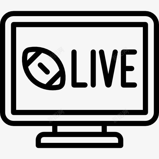 美式足球的电视图标png_新图网 https://ixintu.com 橄榄球比赛 游戏技术 电视 监控屏幕