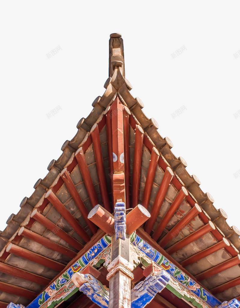 红色对称雕刻屋檐角png免抠素材_新图网 https://ixintu.com 墙檐 屋檐角